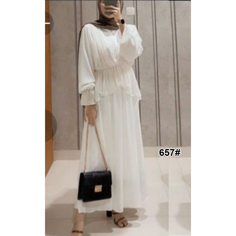 657# Dress gamis fashion wanita / dress panjang muslim fashion