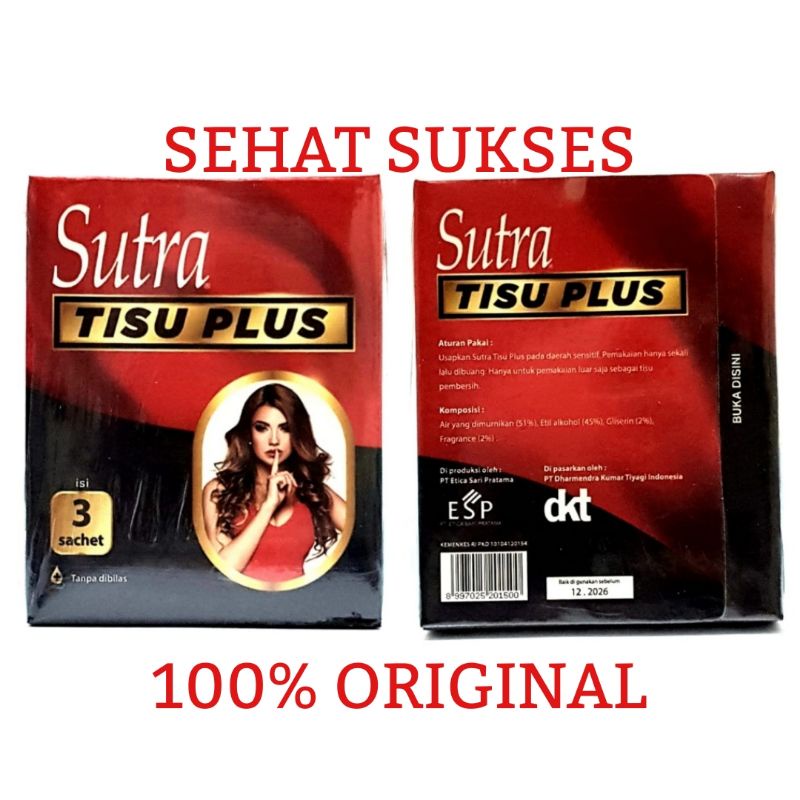 Sutra Tisu Plus - Isi 3 Sachet