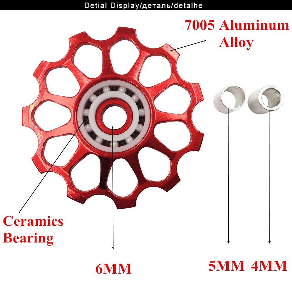 Lanfy Bantalan Bersepeda MTB Sepeda Bagian Paduan Aluminium Keramik Roller Panduan Logam