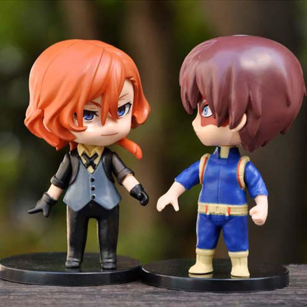 Mxbeauty 5pcs / set Miniatur Action Figure Model Bakugo Katsuki Nakahara Chuya Midoriya Izuku
