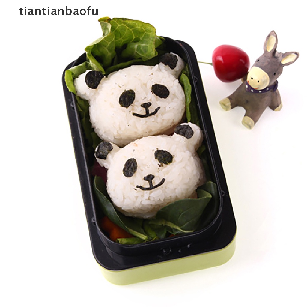 1 Set Cetakan Pembuat Bola Nasi Sushi Bento Bentuk Panda Untuk Anak