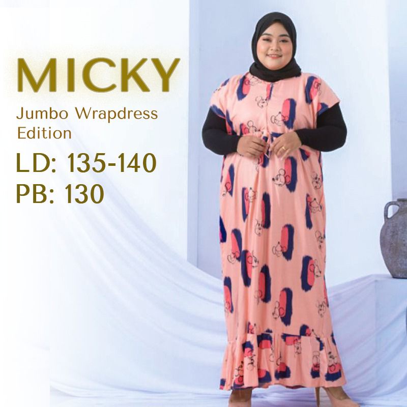 DASTER IBU HAMIL KEKINIAN JUMBO LD 130 135 KATUN RAYON PANJANG ADEM BIGSIZE SUPER JUMBO BESAR IBU IB