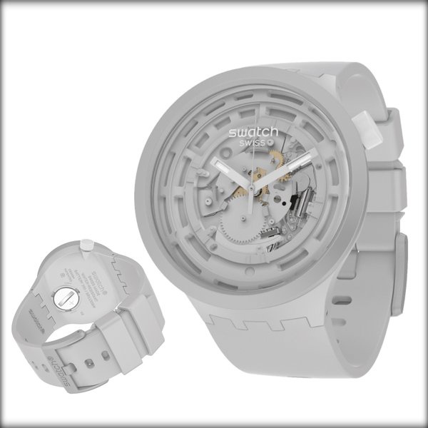 Jam Tangan Pria Swatch SB03M100  Bioceramic C-GREY Original