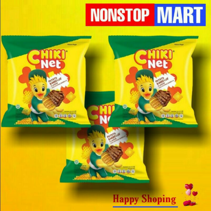 

CHIKI NET Snack potato BBQ 1 pack isi 10 x 18gr