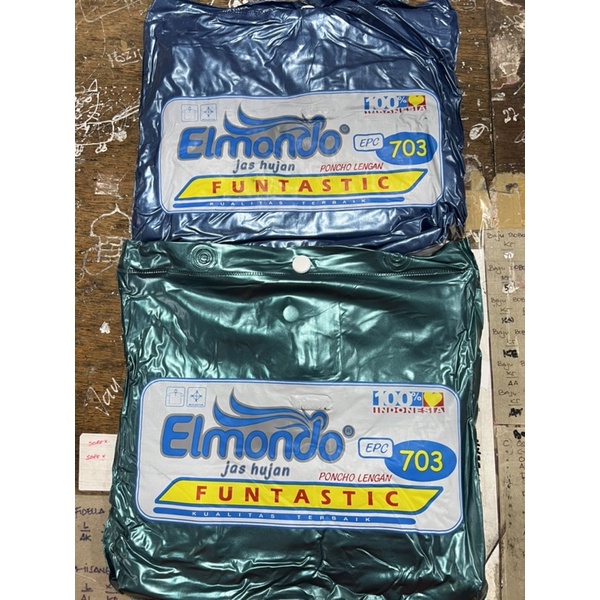 (1pcs) jas hujan ponco lengan dewasa elmondo 703 termurah