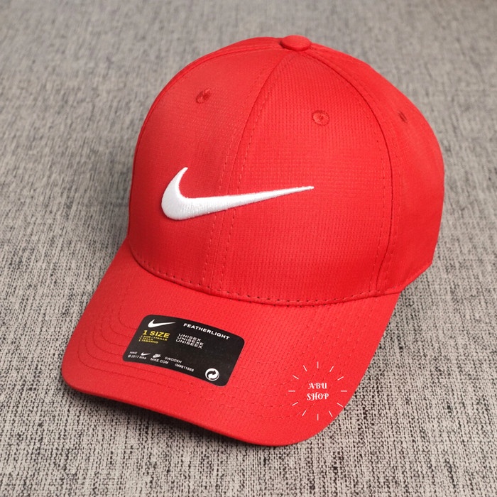 Topi Nike Baseball import pria - Merah(H6Z5) Hat Cap Casual Sports Distro Fashion Pria Wanita Topi P