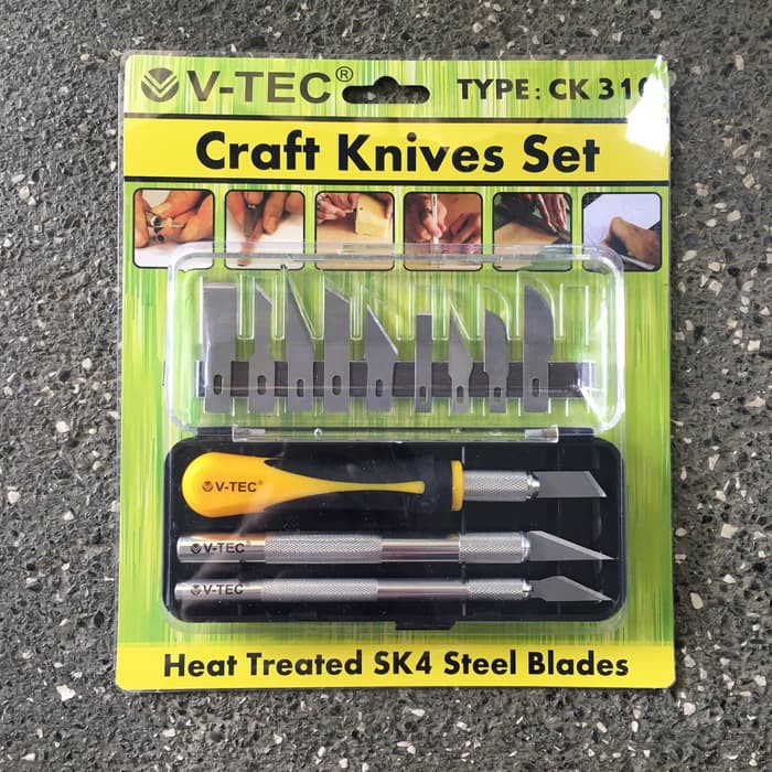 

Unik VTEC CRAFT KNIVES SET CK 310 CRAFT KNIFE SET PISAU KRIYA CUTTER Limited