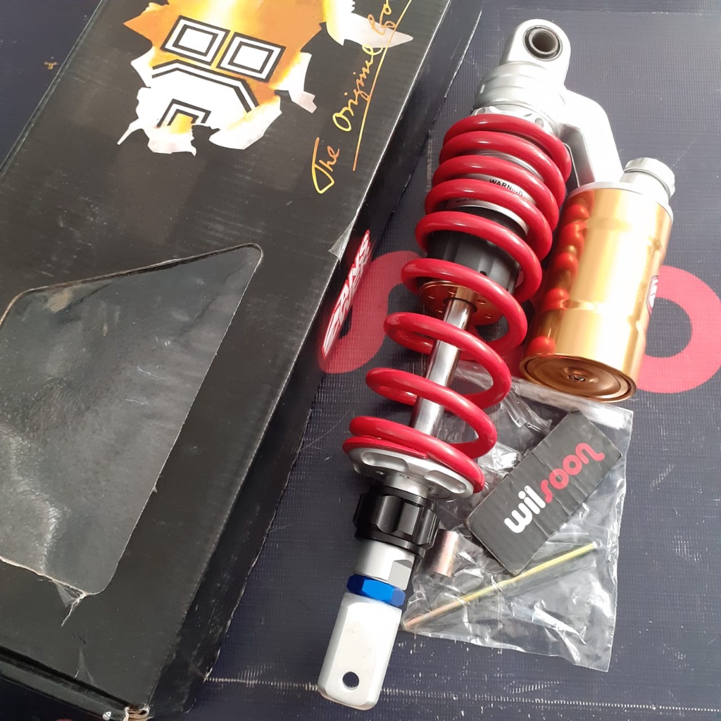Shockbreaker Belakang Shock Absorber Matic / Scooter Answer 008 Red 325mm Beat / Vario / Clikc / Ico