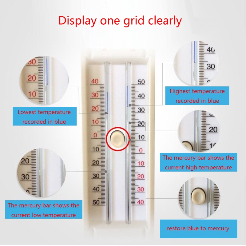 Termometer Dinding Bentuk U Gaya Klasik Untuk Taman / Kantor