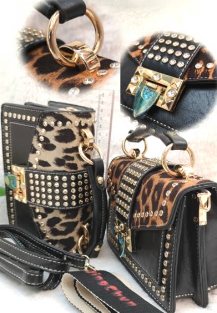 TAS SELEMPANG  Leopard exotik leopard skin Fashion