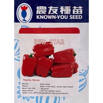 PAPRIKA MERAH RED STAR 10 GRAM PACK BESAR benih biji cabai sweet pepper