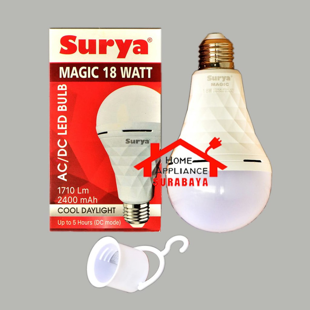 Lampu LED Bulb Emergency Lamp Surya Magic 18W 18 Watt Cahaya Putih