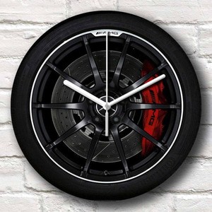 Jam Dinding Rims - Mobil Bengkel Racing Otomotif Custom Velg Pelek