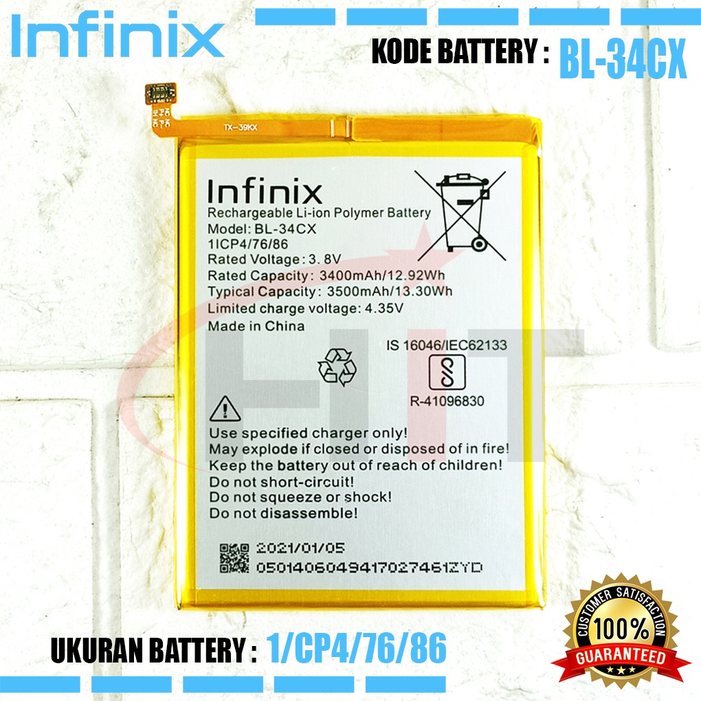 Baterai Battery Original Infinix BL-34CX Smart 3 Plus X627B