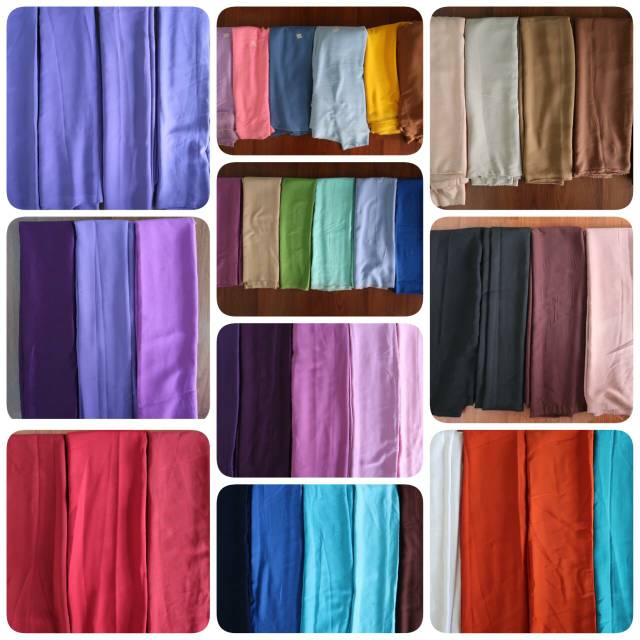 Kain murah kiloan polos 1kg dapat 6-7 meter cocok untuk dress gamis kombinasi/ kain cuci gudang/ kai