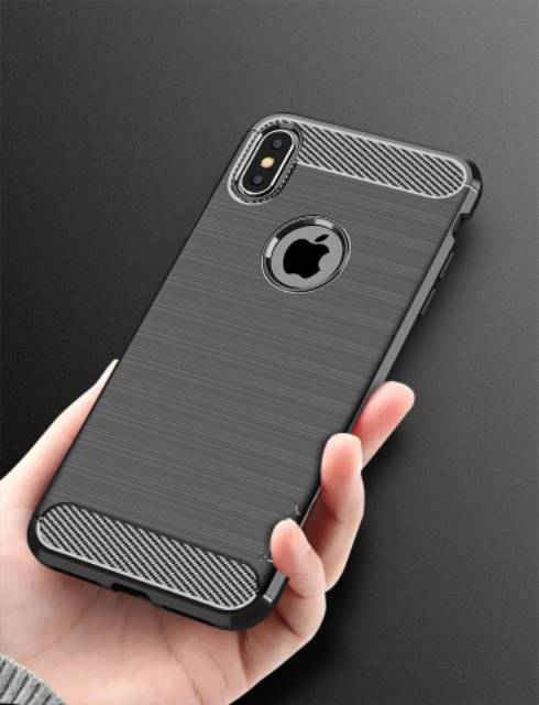 Case iphone xs max Black Series fiber carbon Softcase Cover For XS MAX