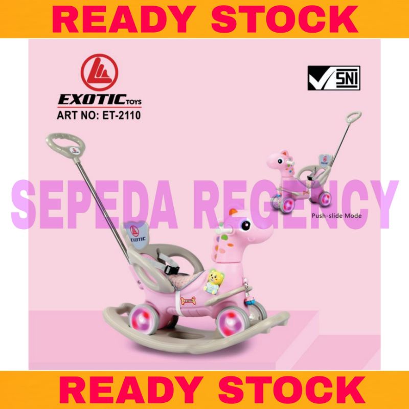 Mainan Kuda Kudaan Anak Dorong EXOTIC ET 2108 Model Kuda Poni Ayun