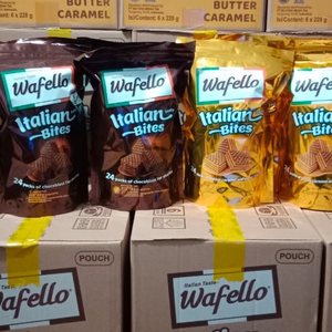 

Biskuit Wafer Roma Wafello Italian Bites Chocolate 234 g