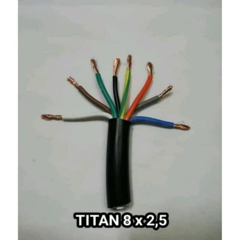 Kabel speaker Titans isi 8 Ukuran 8x2,5mm Khusus Eceran
