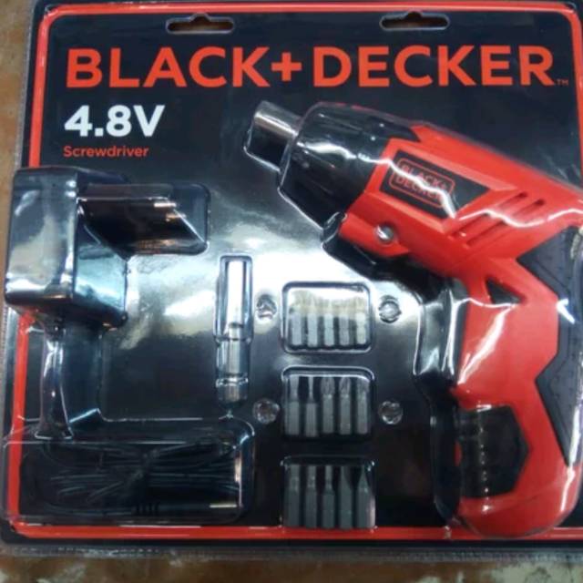 BLACK DECKER mesin bor charger cordless screw driver 4.8 V - KC4815