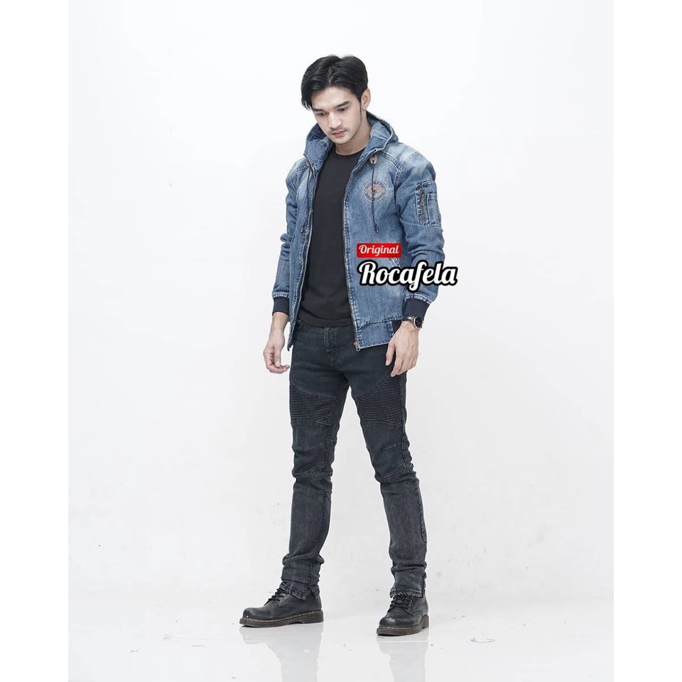 JAKET JEANS HOODIE PRIA TERBARU JAKET JEANS HOODIE PRIA TEBAL JAKET LEPIS PRIA WANITA JAKET DENIM DISTRO BANDUNG JAKET JINS