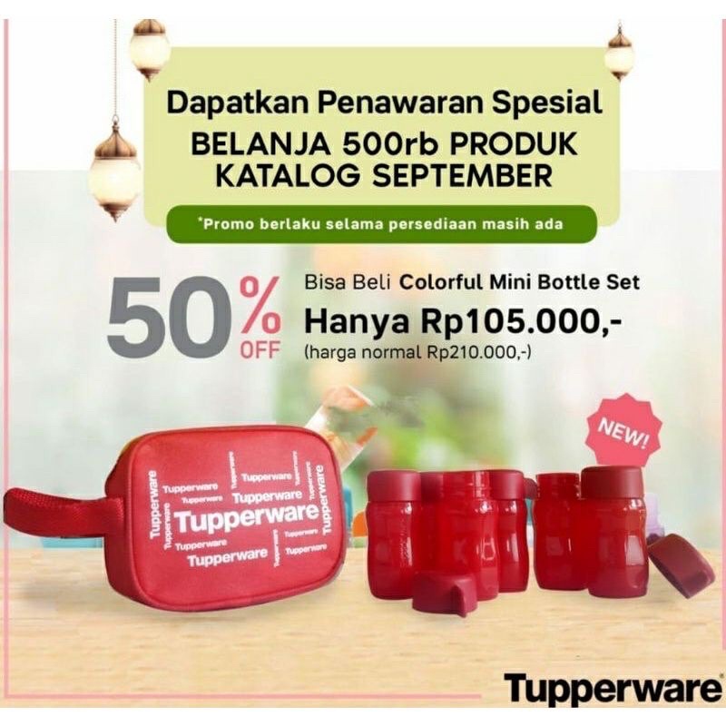 eco bottle 90ml (6)kkcr set with pouch Tupperware