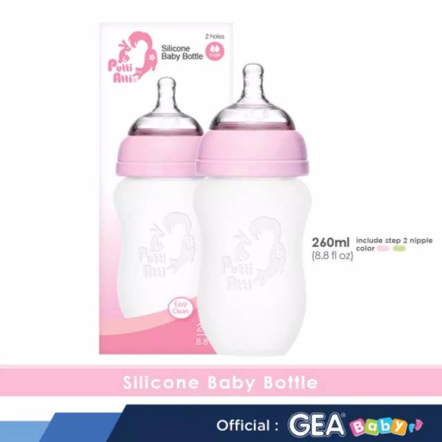 Putti Atti Silicone Baby Bottle 160ml - Botol Susu Bayi Silicone Single