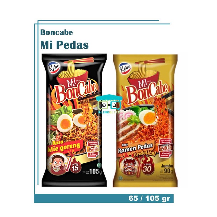 Mi Mie Boncabe Jumbo Level 15 / 30 Goreng Instan Rasa Pedas Ramen