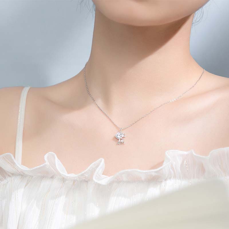 Kalung KL132 Tembaga Lapis S925 Premium Fashion Wanita Kalung unik Lucu Keren /Deluna/ BS