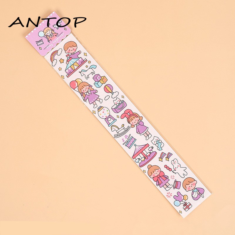 Cute Girl Fashion Art Ins Style Diy Kartun Stiker Akun Tangan ANTOP