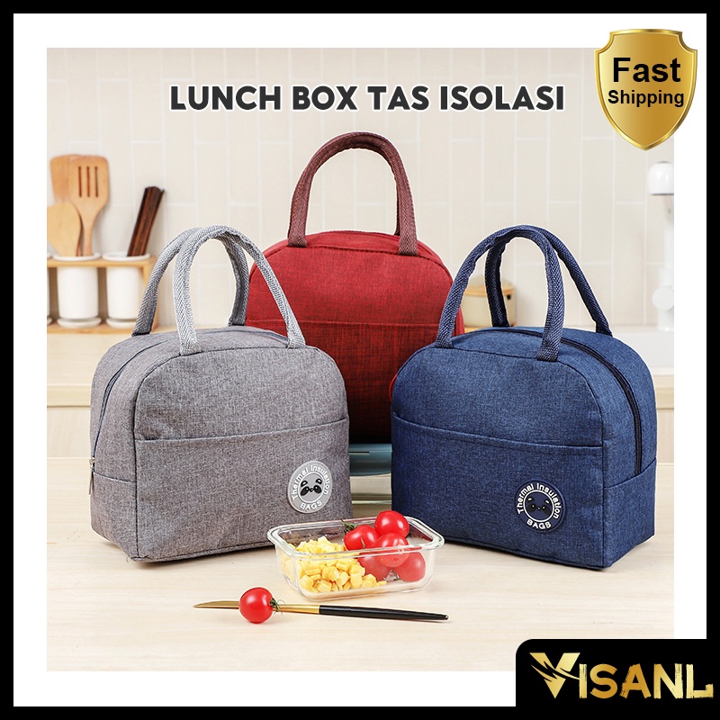 Tas Bekal Lunch Cooler Bag Box Makanan Alumunium Impor Tas Bekal Makanan Anti Air / Cooler Bag Lunch Box Aluminium Foil