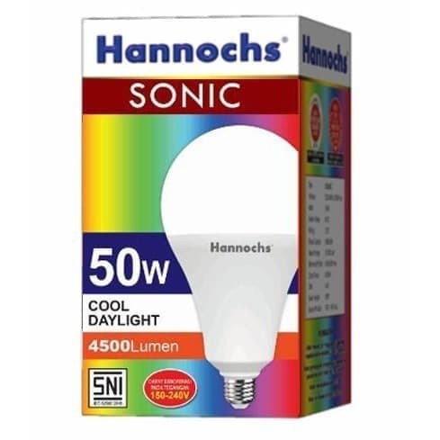 HANNOCHS Lampu LED SONIC 50 Watt - Cahaya Putih - Garansi 1 Tahun