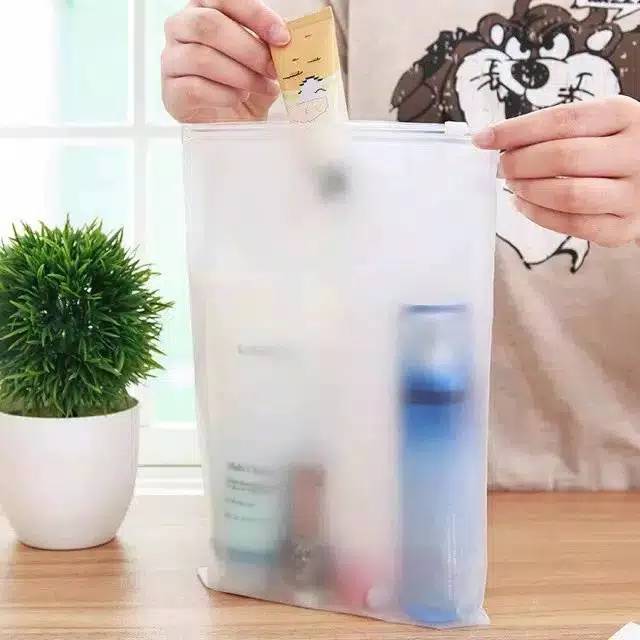 ZIPPER STORAGE BAG POLOS PLASTIK ZIPPER plastik waterproof plastik anti air pakaian sepatu