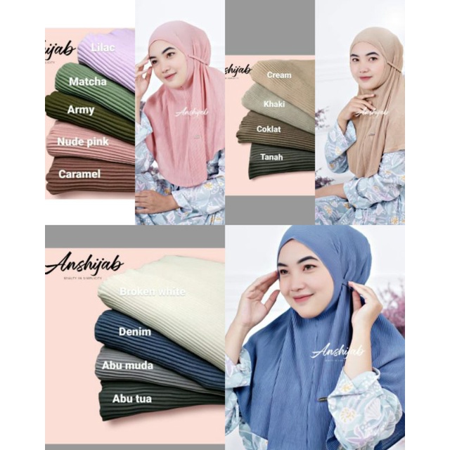 bergo aisyah plisket premium by ans hijab/hijab bergo plisket medium by ansthelabel