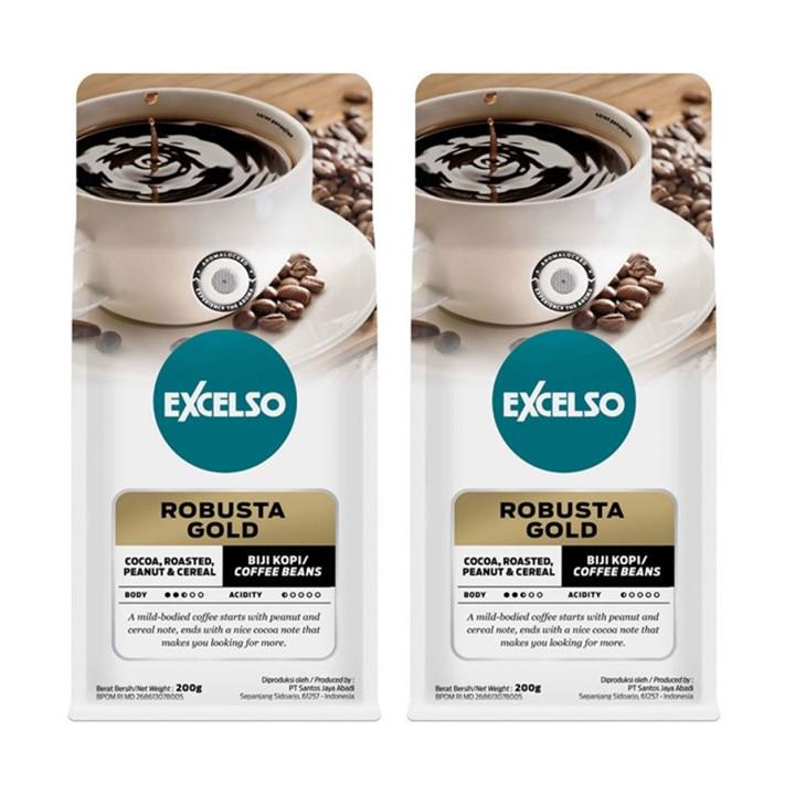 

Excelso Robusta Gold Biji 200gr - 2 Pcs