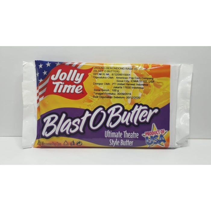 

Instant-Camilan- Jolly Time Popcorn Blast O Butter ( Bob ) - Original Usa -Camilan-Instant.