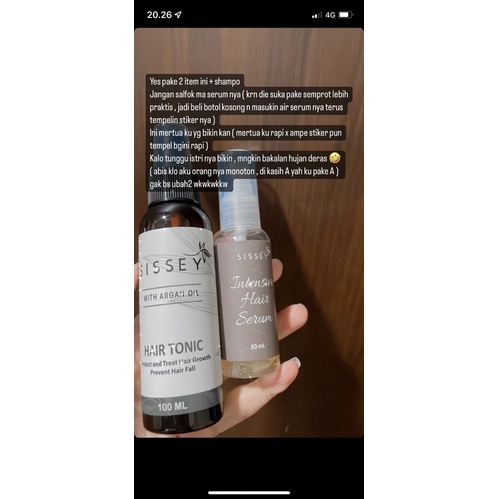 SISSEY SERUM HAIR GROWTH ( beli 4 mixed sissey free gift )