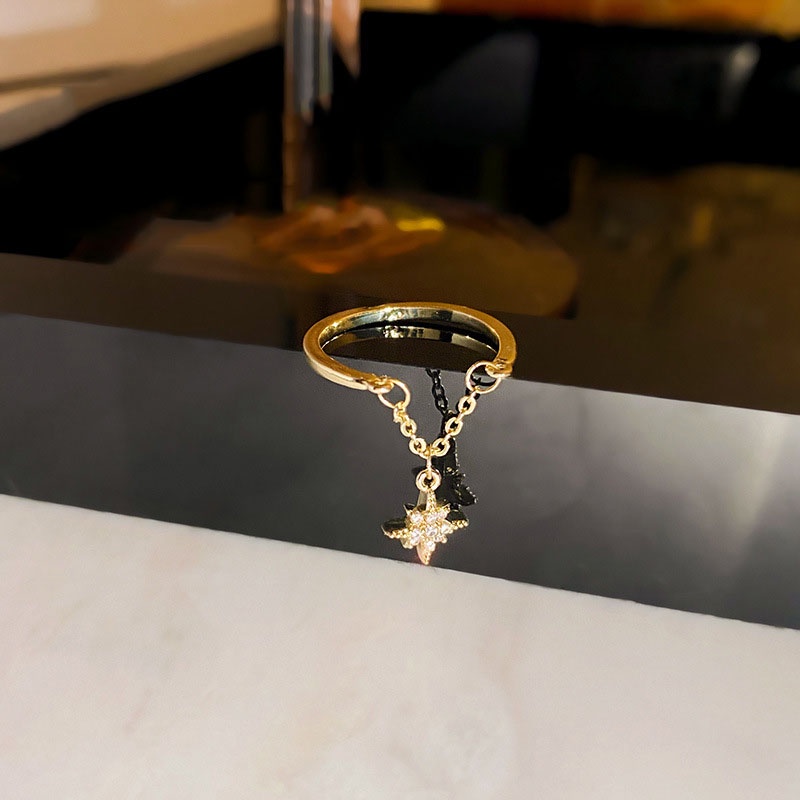 Cincin Model Terbuka Desain Rumbai Gaya Korea