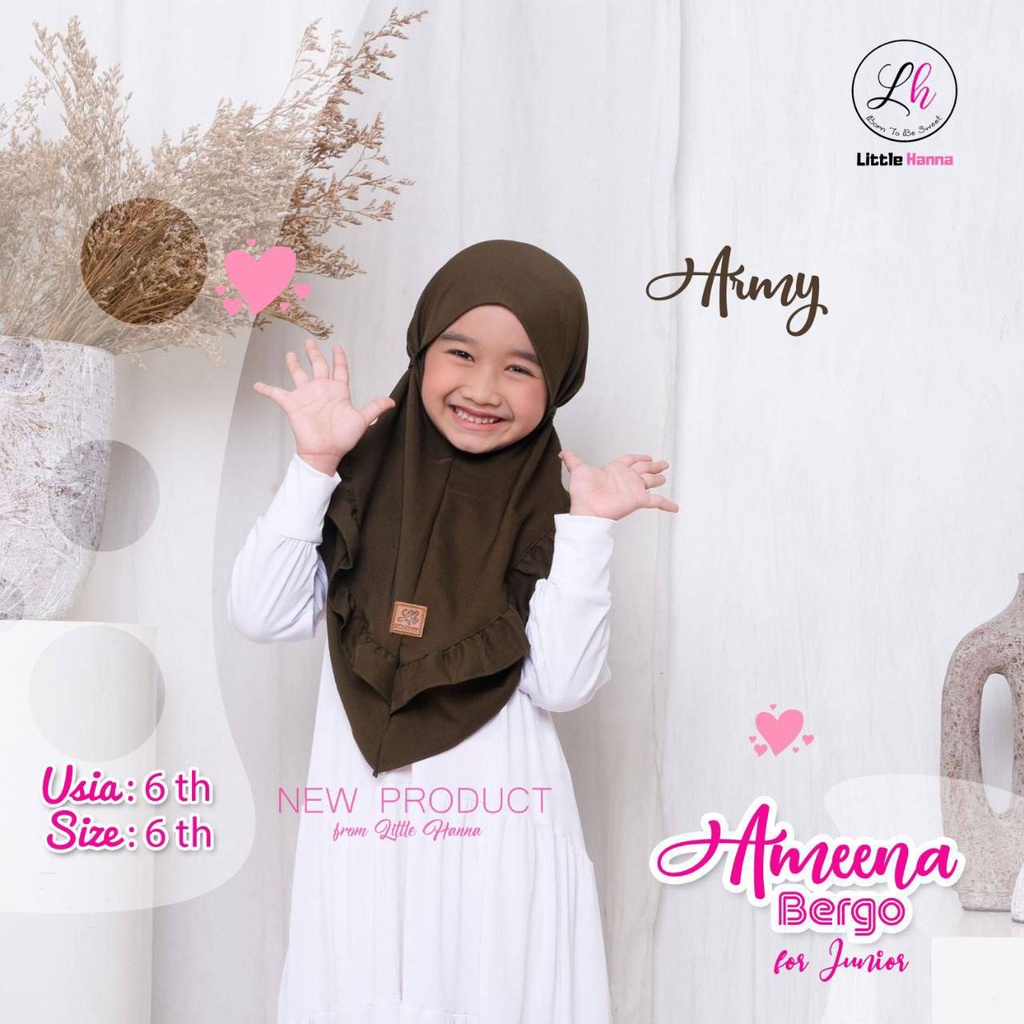 Jilbab anak Ameena Bergo By little Hanna