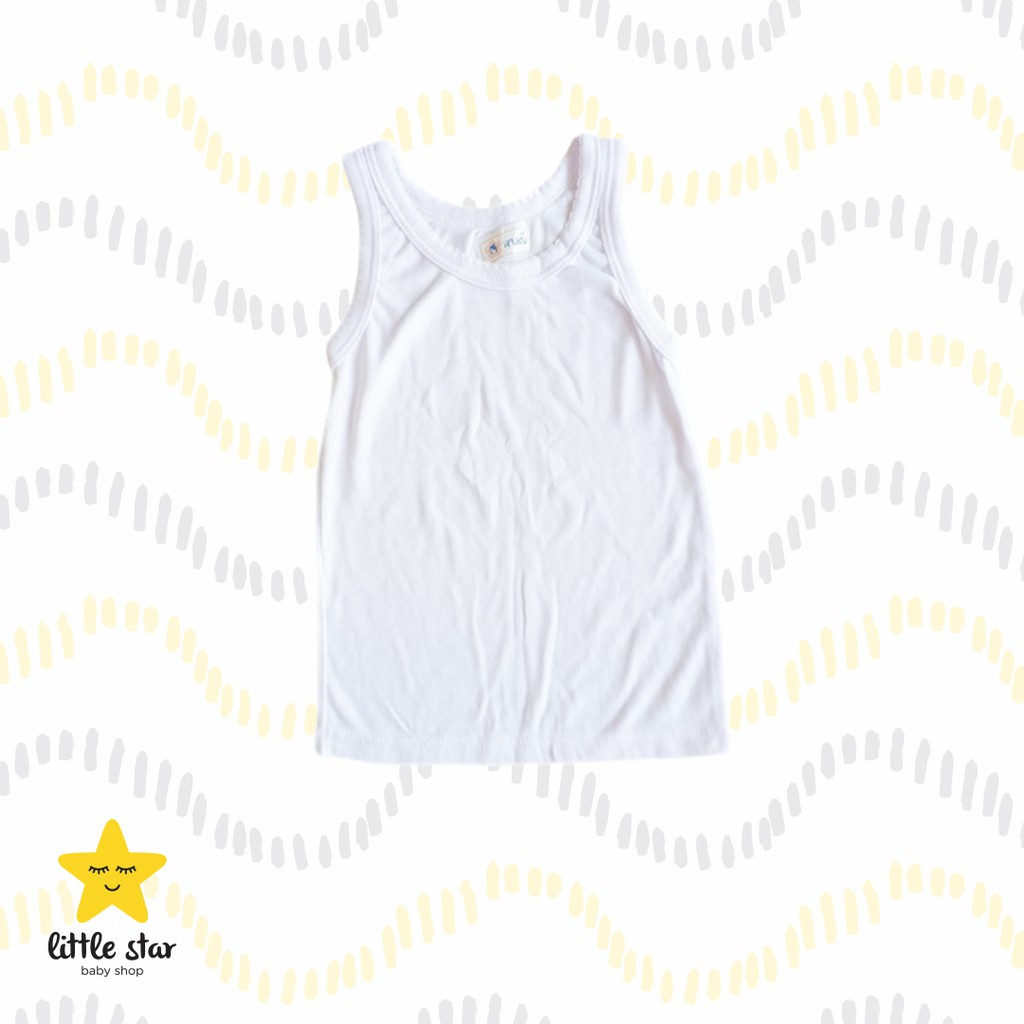 ISI 3 PCS - Ifuku Singlet Anak | Kaos Dalam Kutungan Bayi Putih Cewek Cowok