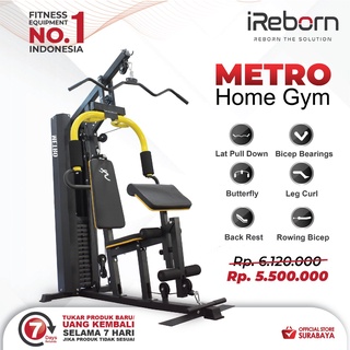 Alat Fitness Home Gym 1sisi 150LBS iReborn Metro (SURABAYA)