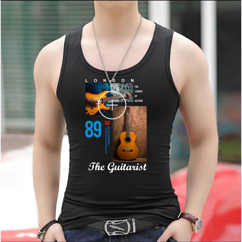 BISA COD -singlet  guitar // kaos dalam //asgard777 / singlet