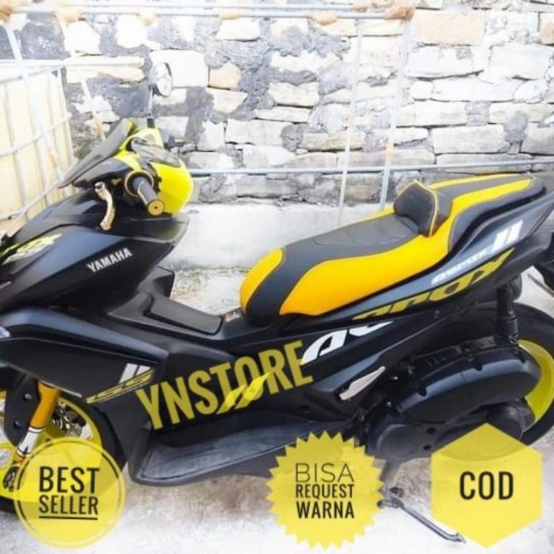 Kulit Jok Aerox 125 155 160 Modifikasi Sarung Cover Jok Motor Custom Eropa Mbtech Original