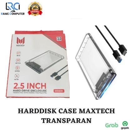 HARDDISK CASE MAXTECH 2.5 INCH USB 3.0 TRANSPARAN