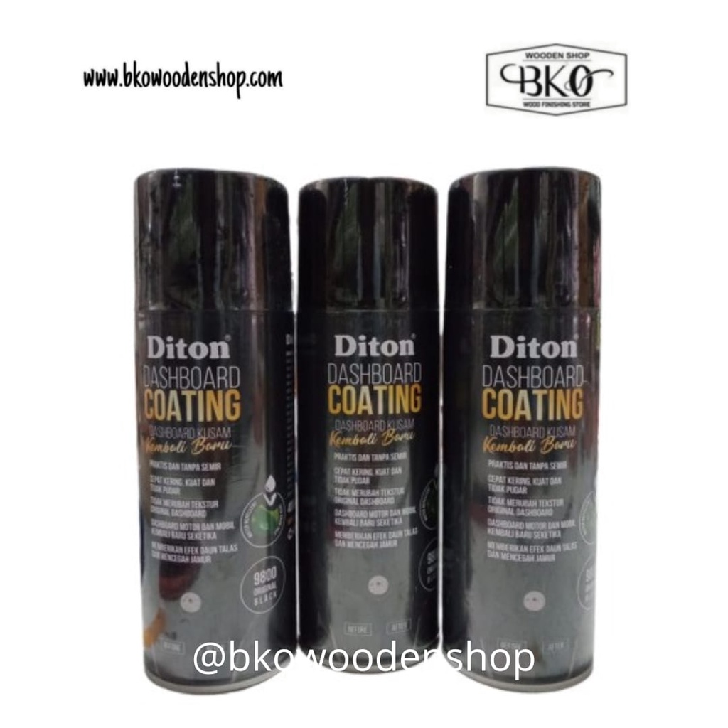 Diton Cat semprot cat dashboard coating panel motor dan mobil hitam