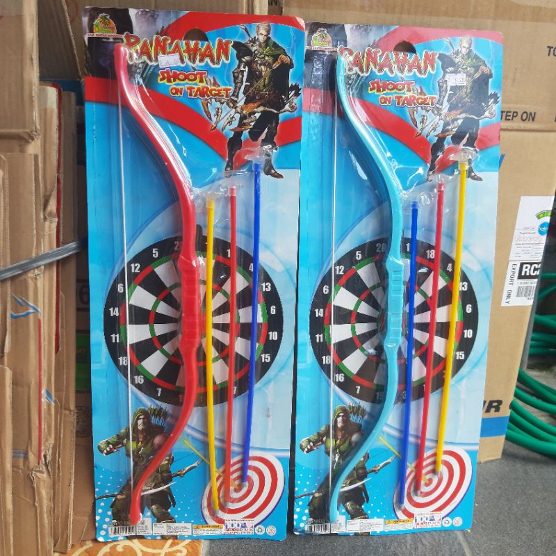 MAINAN MEMANAH PANAHAN / BUSUR PANAH &  SASARAN TEMBAK