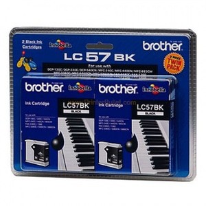 TINTA BROTHER LC 57 BLACK TWIN PACK ORIGINAL