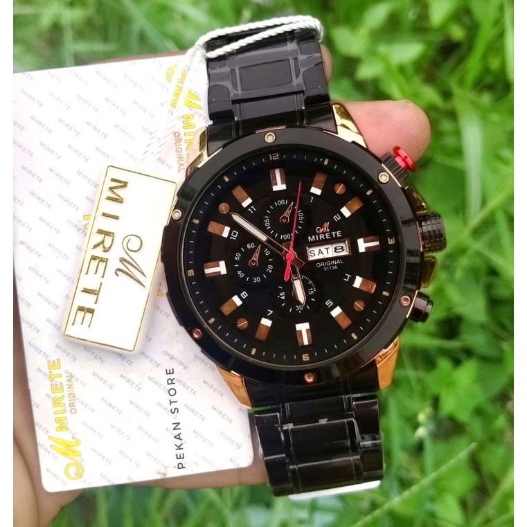 JAM MIRETE PREMIUM TAHAN AIR_JAM TANGAN PRIA RANTAI STAINLIS STELL COD BAYAR DI TEMPAT_JAM IMPORT