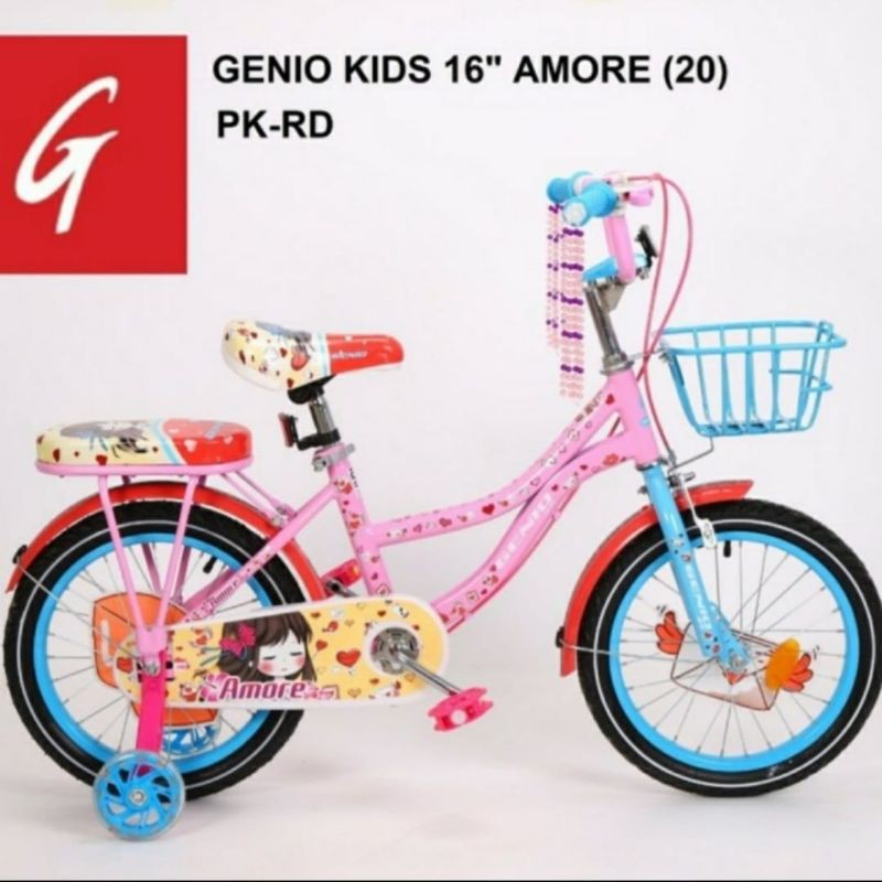 Sepeda Anak Perempuan Mini 16 inch Genio Amore