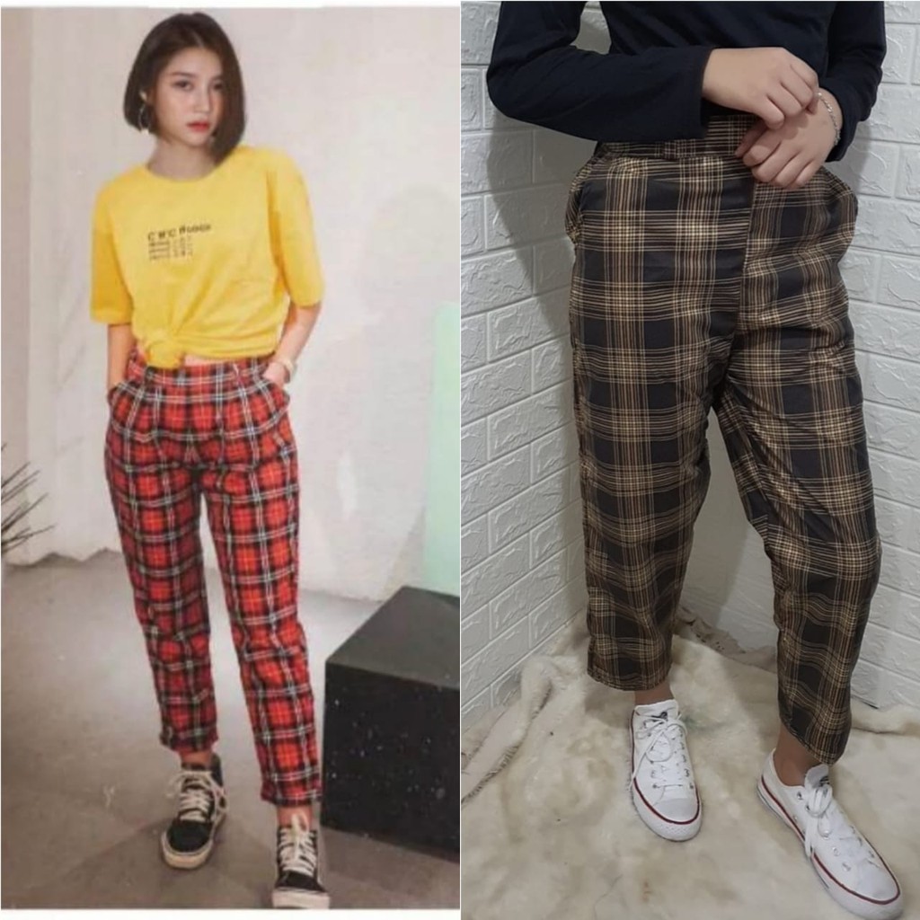 Rillo - Margaret Pants / Casey Pants / Chinos Margaret Tartan Kotak